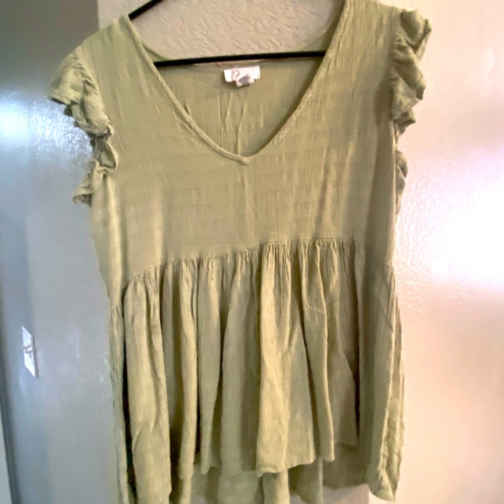 Green blouse